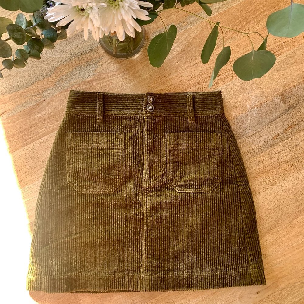 Madewell Corduroy A-Line Miniskirt